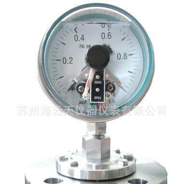 YE-150B 不锈钢膜盒压力表应用广泛锅炉通风、气体管道、燃烧装置