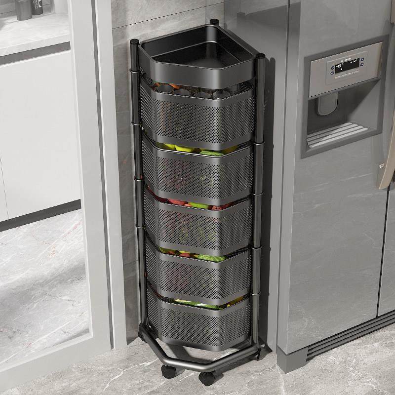 旋转蔬菜置物架厨房三角放菜架子落地式多层转角水果菜篮子收纳架,厨房/烹饪用具,厨房置物架/置物柜/角架,淘宝优惠券,粉丝福利购,淘宝优惠卷