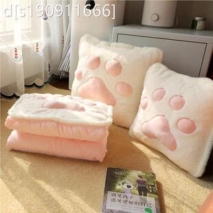 抱枕被子两用办公室折叠午睡枕头厚毯子二合一汽车用靠枕靠垫车载