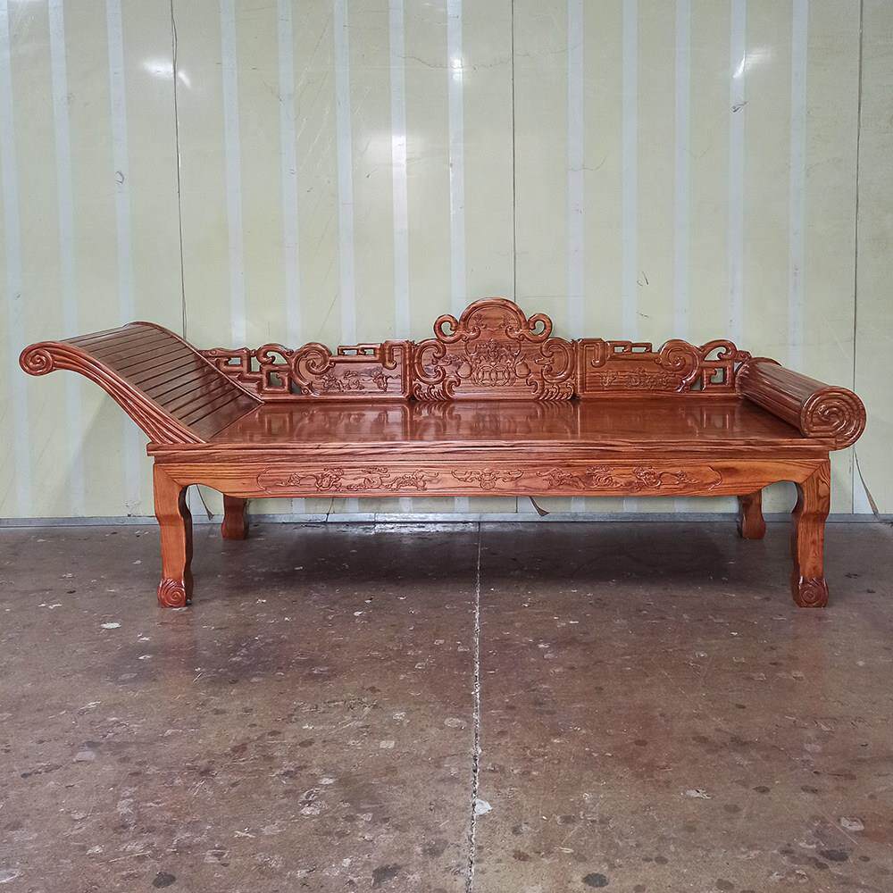 实木贵妃榻中式雕花彷古美人榻小户型客厅沙发躺椅单人罗汉床