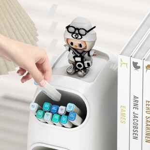 桌面收纳盒多功能书本置物架大容量书架办公室书桌上文件文具笔筒