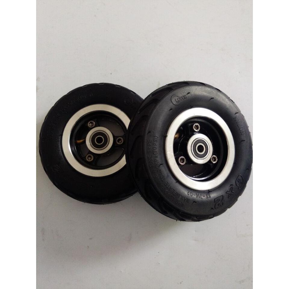 6x2电动滑板车充气轮胎 F0快轮后轮改装件6寸轮毂轮胎