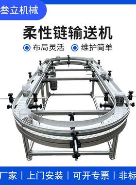 厂非标制作双道环形链动板SL-SSX输送机U型链家板自流水柔性输线