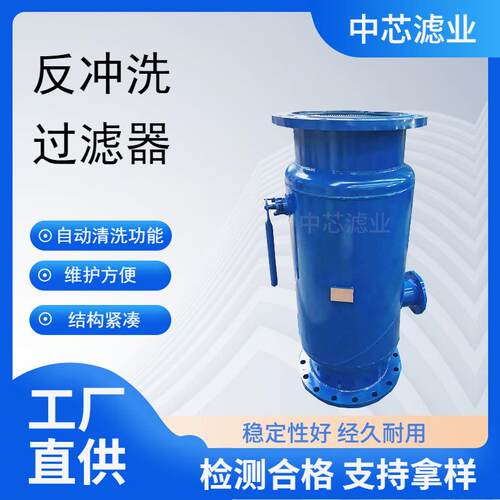 中芯滤业煤矿立式反冲洗过滤器循环水大流量反冲洗过滤器