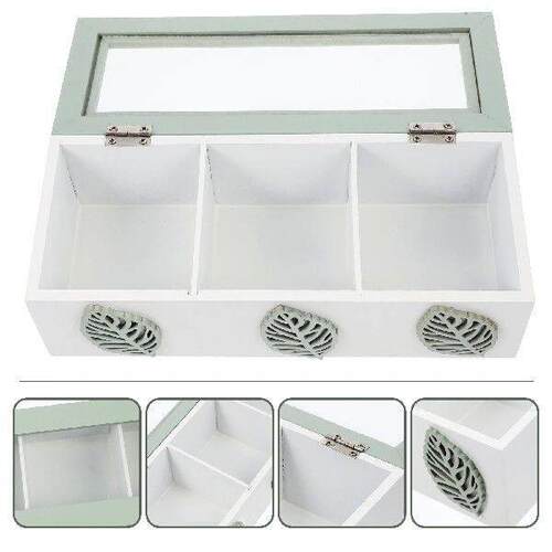 Tea Bag Holder Tea Bag Storage Case Compartments Wooden