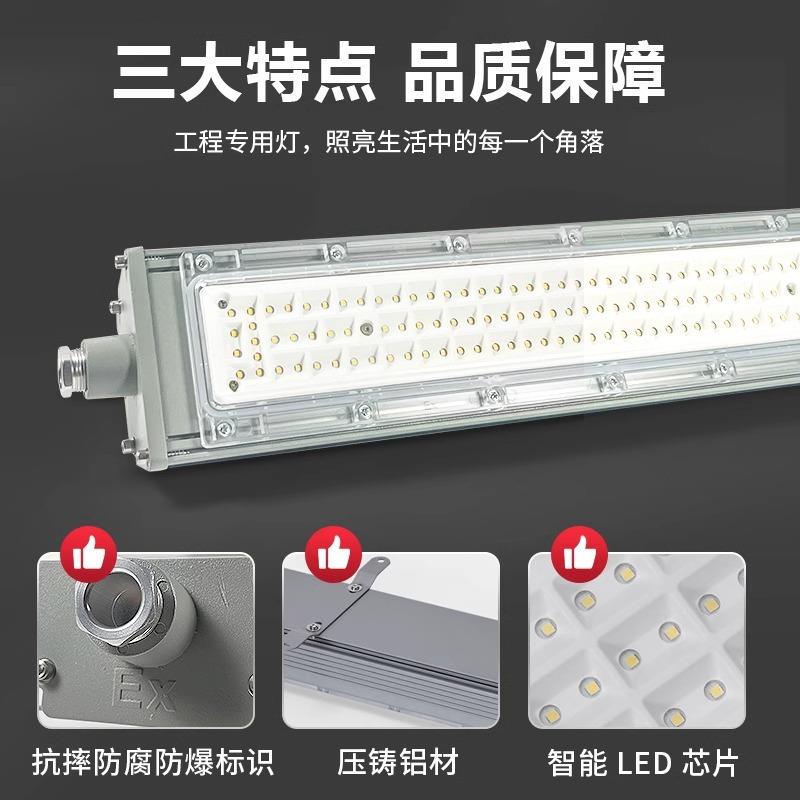 LED防爆灯长条形荧光灯车间仓库厂房化工厂防潮三防灯防爆荧光灯