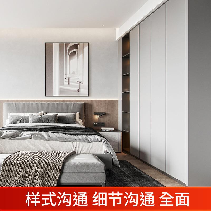 衣柜现代简约全屋衣柜定制儿童卧室衣帽间推拉门柜子图片