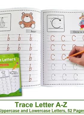 Letters A-Z Alphabet Early Education Tracing Workbook Writin