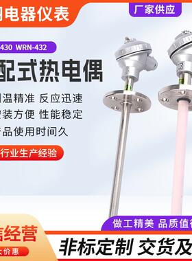 WRN430/432装配式热电偶K型S型S型R型铠装热电偶不锈钢铂铑热电偶