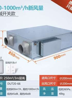 绿岛风Nedfon双向流新风机商用新风系统大风量家用吊顶新风机