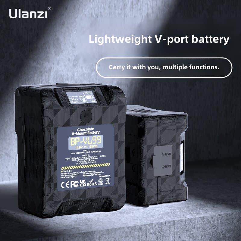 Ulanzi优篮子 V口电池摄像机手机电脑摄影灯影视补光灯监视器图传