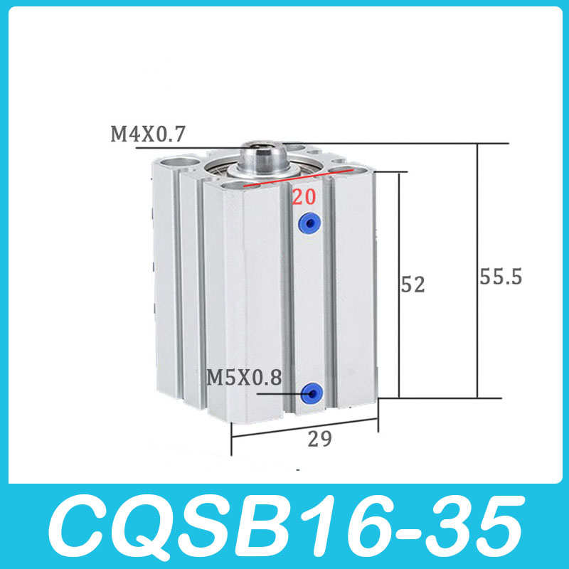 紧凑型薄型气缸CQSB16/CDQSB16-5/10/15/20/25/30/35/40/45/50D