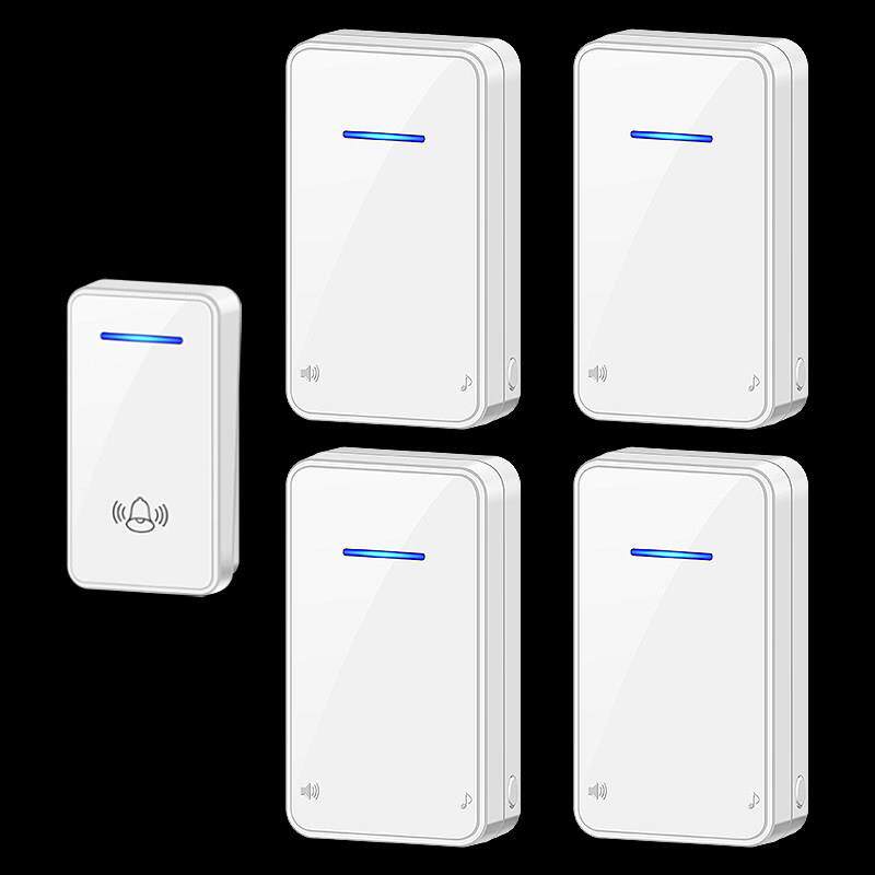 免插电门铃无线家用直流电池款一拖四遥控大音量老人呼叫器防水