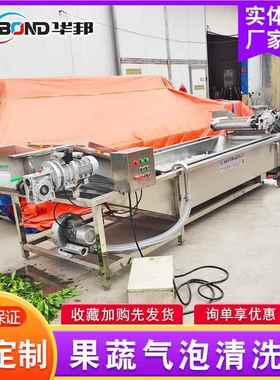 葡萄樱HRN桃气泡清机 香芹果洗蔬清洗设机备 设喷淋式清洗流水线