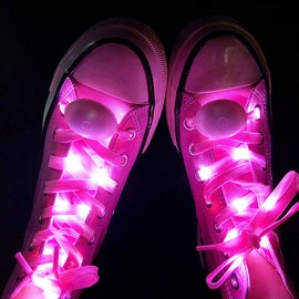 网红潮LED发光闪光荧光鞋带七彩夜光帆布鞋装饰鞋带夜跑蹦迪