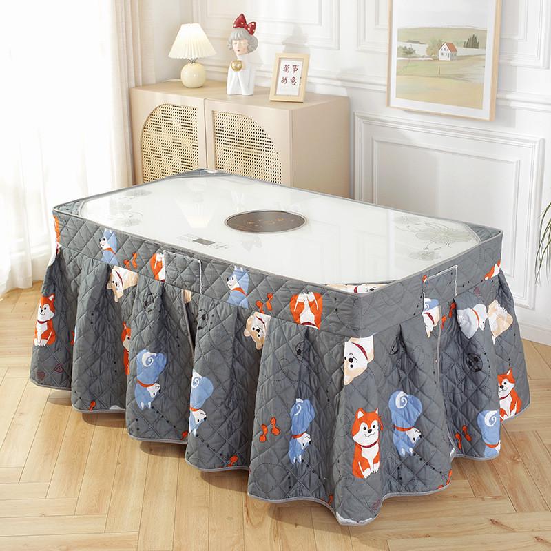 电炉罩新款加厚烤火炉茶几长方形家用电暖炉烤火取暖被桌子罩套