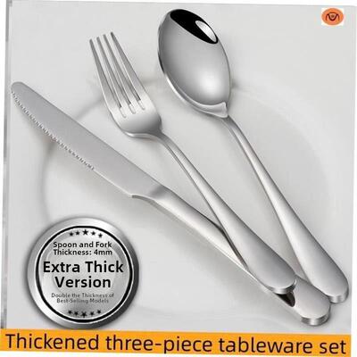 Stainless steel cutlery knife, fork and spoon three piece