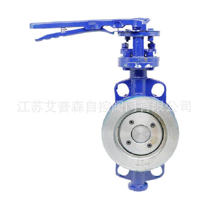 硬密封对夹蝶阀D73H-16/25C手柄式三偏心硬密封蒸汽对夹