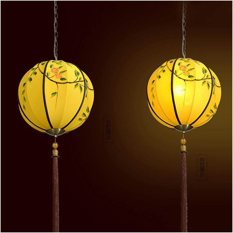新中式古典灯8600手吊灯茶馆客灯笼绘酒店中国风餐厅饭店栈具