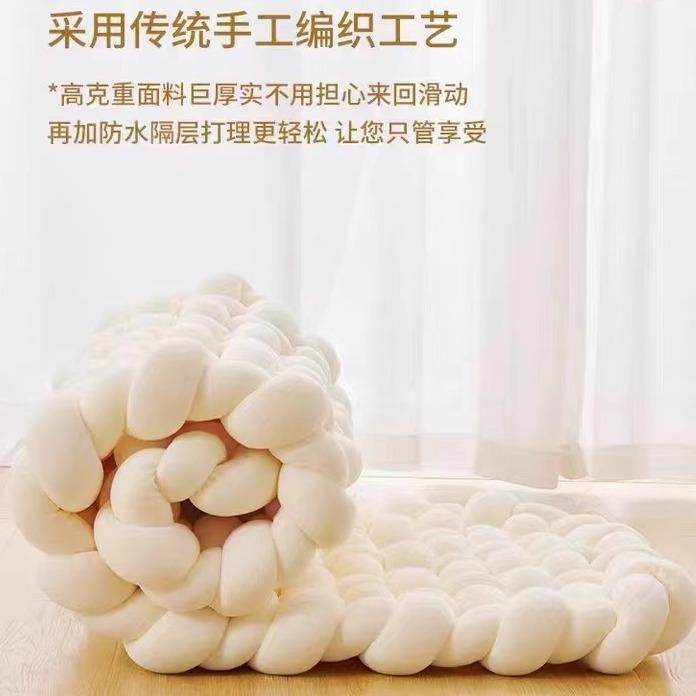 日本品质编织飘窗垫窗台垫奶油双面棉坐垫改造榻榻米阳台防护垫