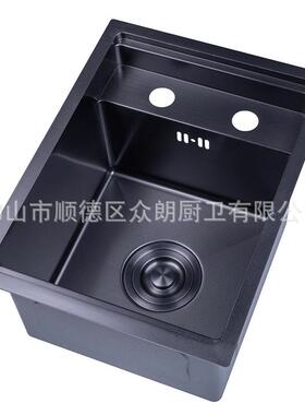 新款直销新品304不锈钢黑色隐藏吧台水槽折叠式冷热水龙头3243黑
