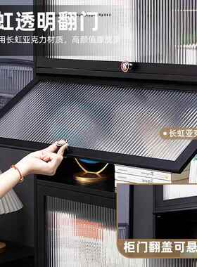 K8书柜现代简约带门防尘格子柜实书置架木窄柜落地立柜F77HMTT8储