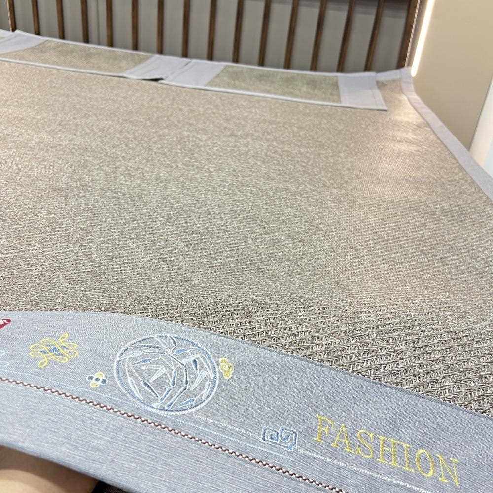 夏季凉席加厚印尼藤席三件套1.8米双人空调席子厂家加厚款