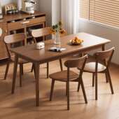 实木餐桌家用小户型客厅长方形吃饭桌子出租房用饭桌餐饮商用桌椅