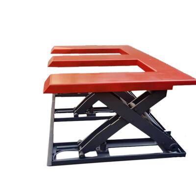 e型上料平台家具厂开料机自动上料工作台地牛叉车 免挖坑升降平台