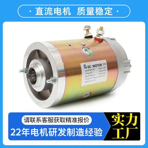 定制12V双接线柱直流电机2.2W有刷直流电机2700转液压油泵电机