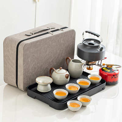 户外茶具套装便携烧水露营装备用品烧水炉喝茶煮茶炉车载功夫茶具