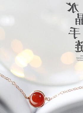 2026草莓晶紫水晶手链女 手饰简约个性手串清新甜美韩版韩式无白