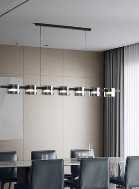 电商供货意式极简餐厅吊灯简约吧台创意设计师黑色玻璃北欧岛台灯