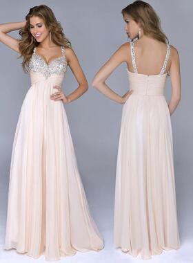 Ladies' suspender sequin evening gown hosting annual