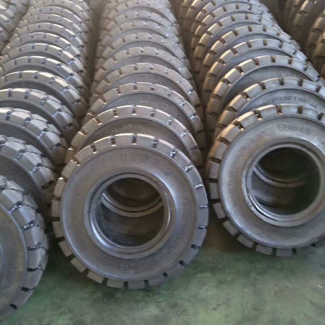 650-10叉车轮胎 充气叉车胎实心叉车胎 配套钢圈 650-10叉车胎