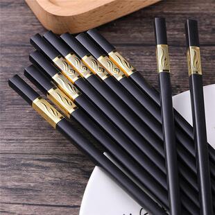Creative Non-slip High-end Alloy Chopsticks, 10-Piece Set fo