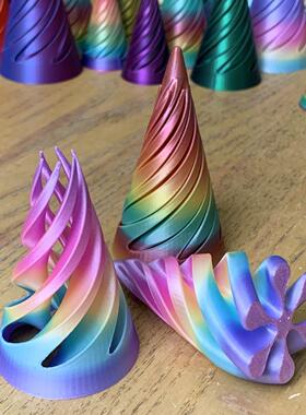 3d打印玩具螺旋玩具旋转推推乐不3D打印可能的穿越解压摆摊爆款