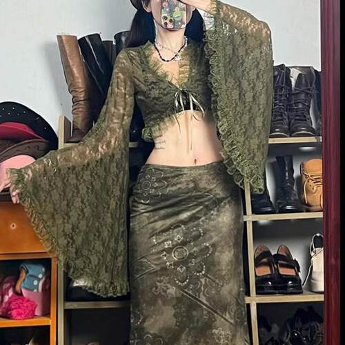 Elegant Lace-Up Cardigan, Tops V-Neck Hollow Out Design,
