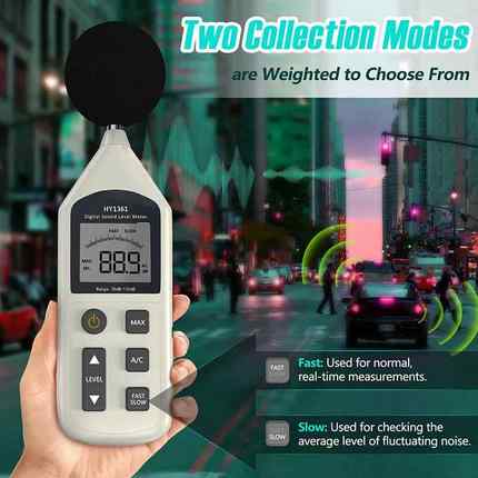 A/C加权噪音分贝仪音量高低声级计噪音仪USB数据win7win10噪音计