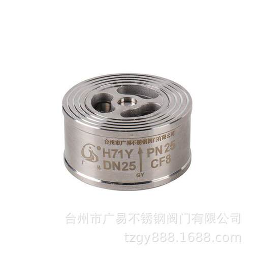 OW定制止回阀H式17Y-25P对夹式水管密封向W阀弹簧升降安全阀