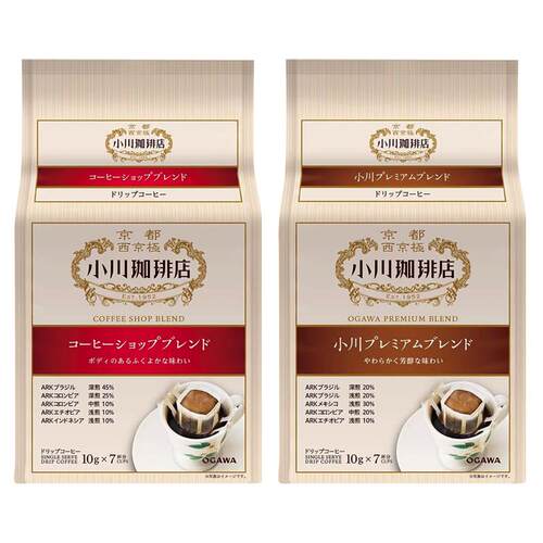 日本进口小川咖啡店滴滤式研磨咖啡浅煎深煎无蔗糖挂耳黑咖啡70g