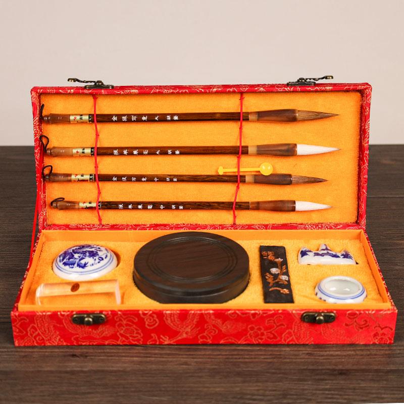 高档书、房四宝套、笔墨、纸砚，初学成人毛笔练书，中小学法生入