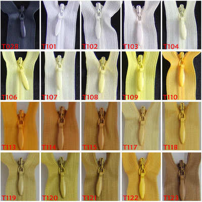 三力拉链服装辅料 顺滑好拉 颜色现货全 25cm40cm3号尼龙隐形拉链