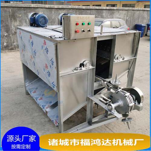 猪蹄加工设备褪猪头毛屠宰机器连续式猪脸打毛机