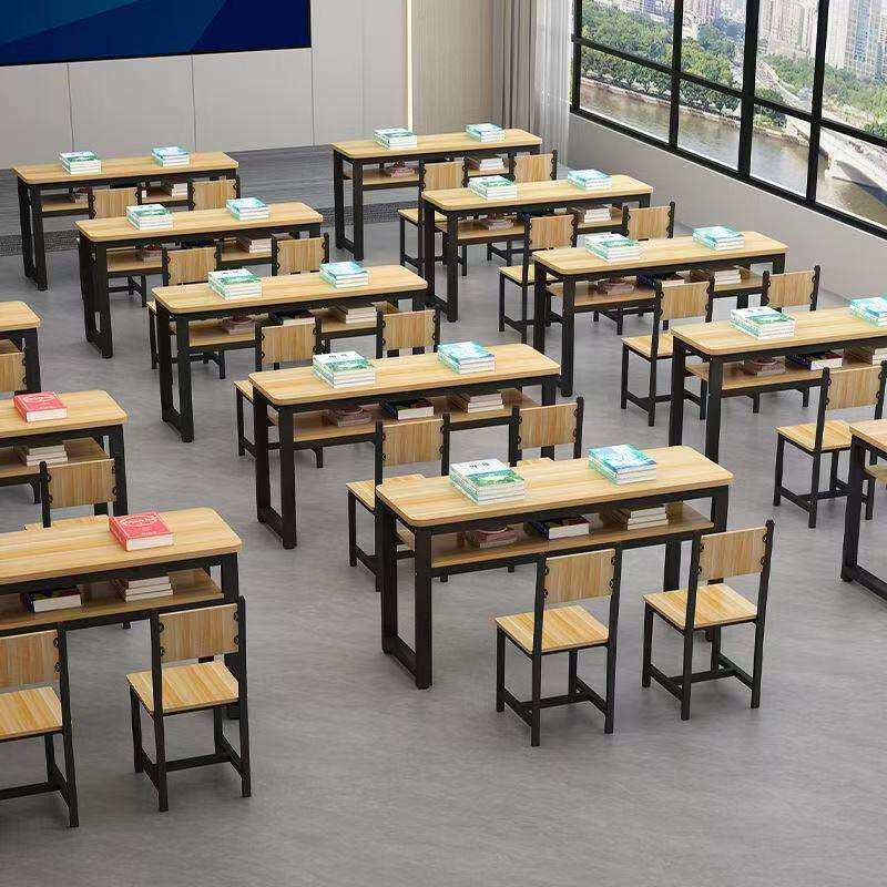 课桌椅培训班学校辅导班补习班圆角学习桌书桌椅中小学生培训桌