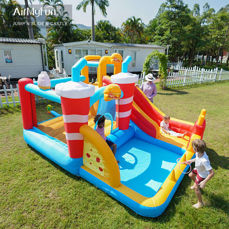 AirMyFun儿童充气城堡家用室内小型蹦蹦床美食派对充气堡滑梯跳床
