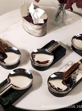 现谈房代轻奢样客板间洽会区书房主GT-F101人不锈钢雪茄烟灰缸马