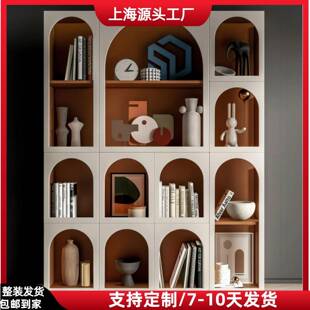 北欧烤漆书柜书架现代简约陈列柜装饰柜烤漆隔断柜酒柜置物包邮
