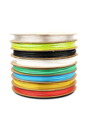 套管厂家直销 黄绿白色电工管-绝缘1kv热缩硅胶套管3双色透明50mm