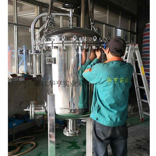 定制生产石化过滤固液分离好帮手350吨不锈钢316L袋式过滤器